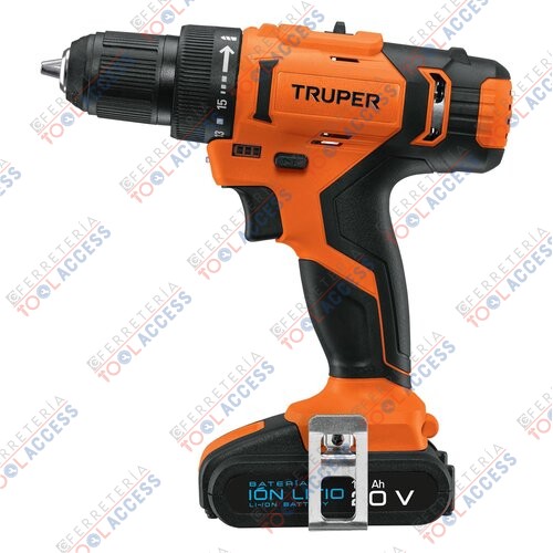 Taladro 1/2", 20V, 1 batería 2Ah, TRUPER