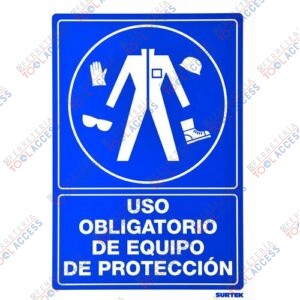 Señal "Uso obligatorio de equipo de protección"