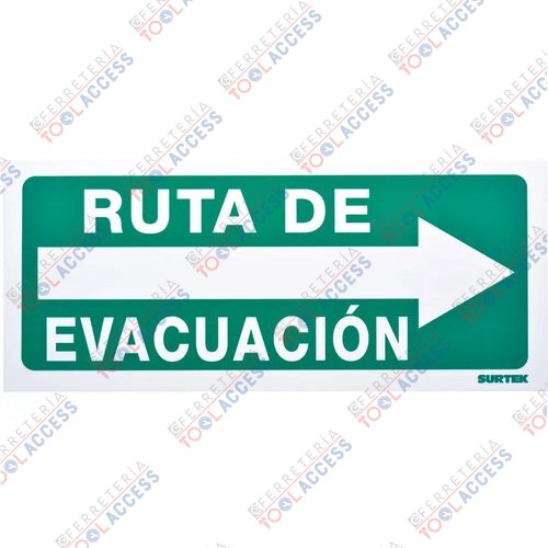 Señal "Ruta de evacuación" derecha