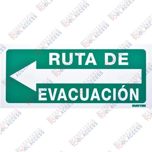 Señal "Ruta de evacuación" izquierda